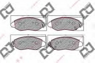 DJ PARTS bp1700 -  Комплект тормозных колодок, дисковый тормоз